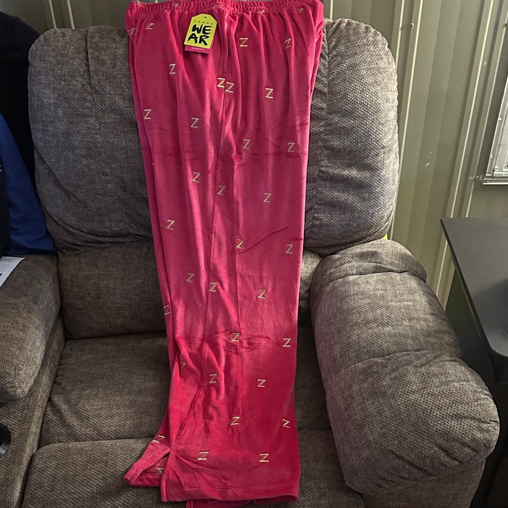 Zumba Fitness Pink Lounge velvet track suit